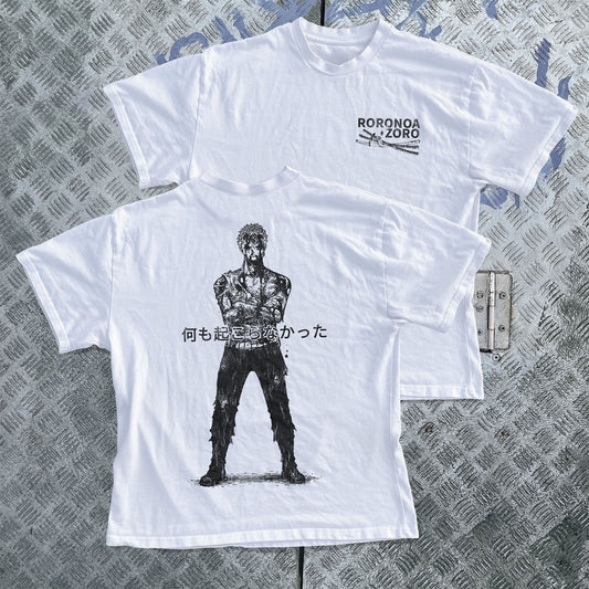 Nothing Happened Vintage Heavyweight Tee White