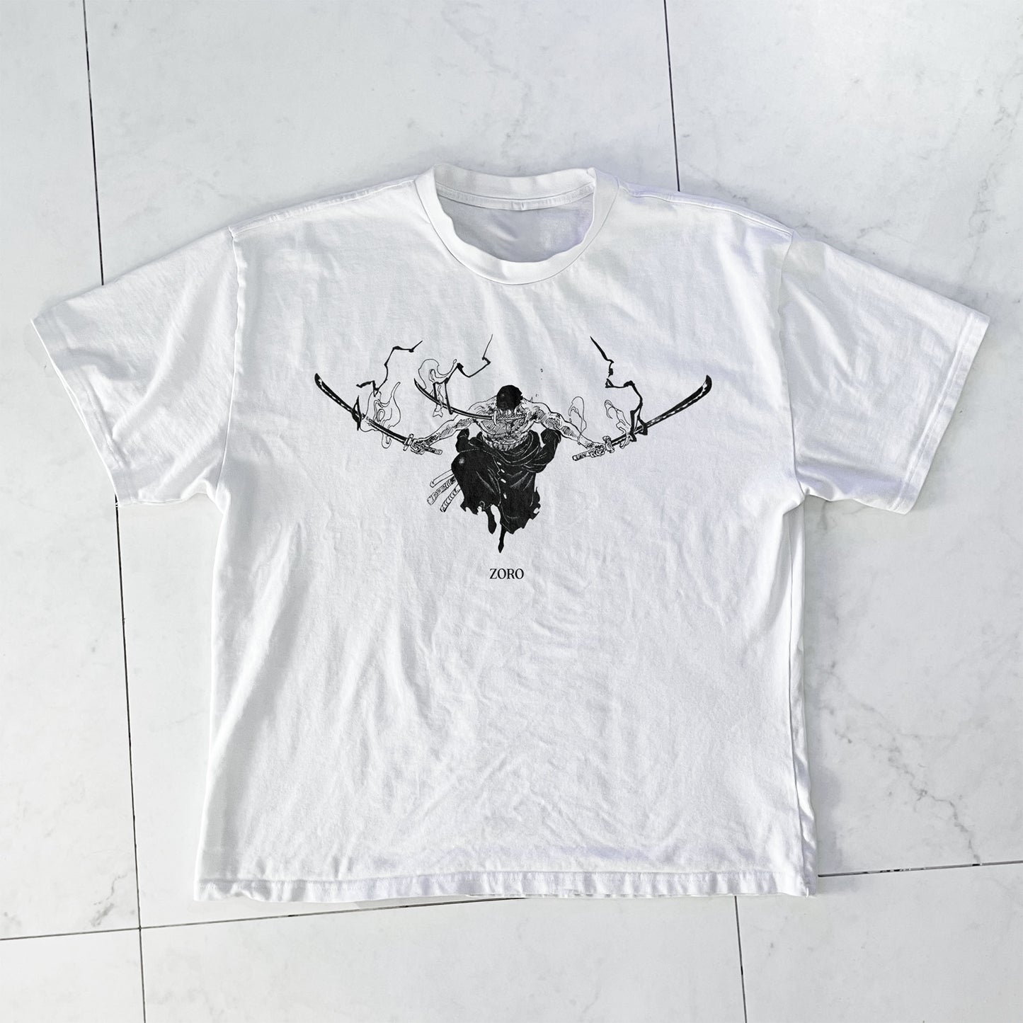 Roronoa Vintage Heavyweight Tee White