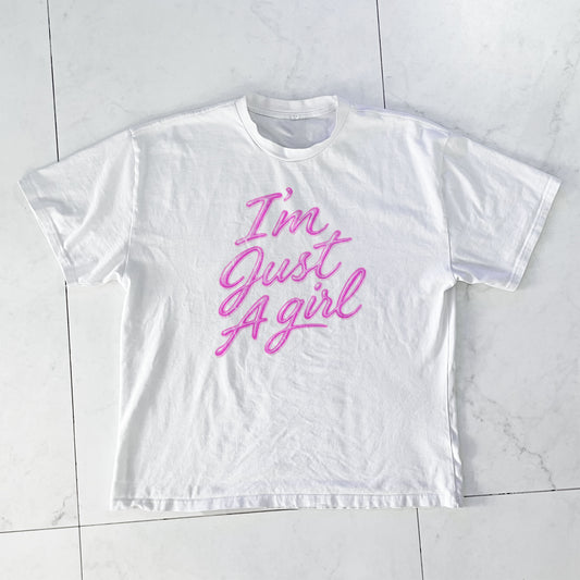 JUST A GIRL Vintage Heavyweight Tee